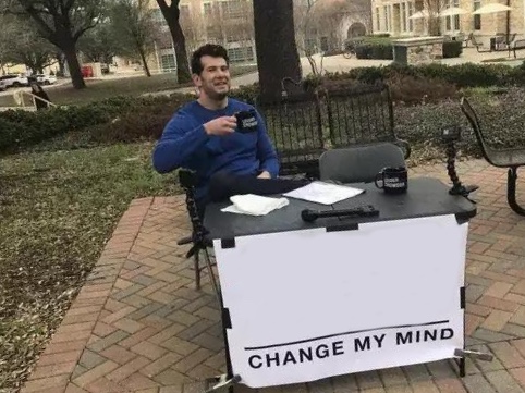 Change My Mind meme about Fresh Clean Threads