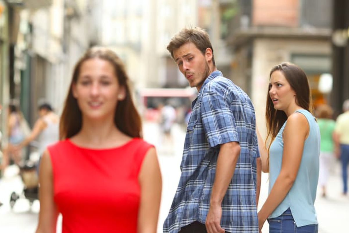 Distracted Boyfriend meme about Fresh Clean Threads